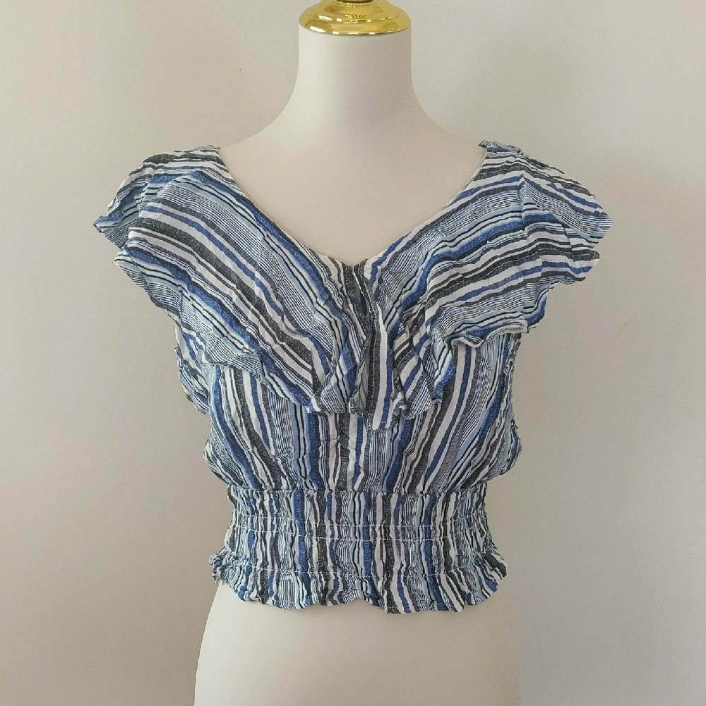Blue Striped Women's Top
